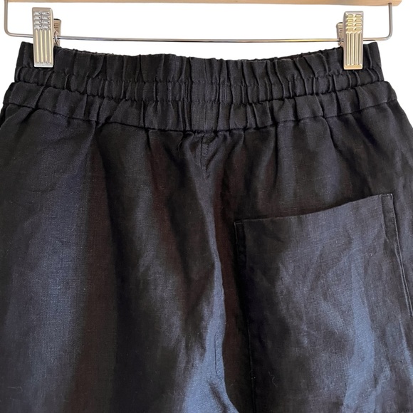 COS linen elastic high waist relaxed fit black shorts Sz XS excellent condition - Picture 9 of 12